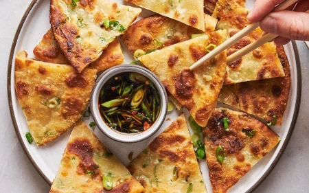 Crispy Chinese Scallion Pancakes Image