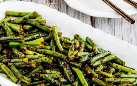 Spicy Chinese Szechuan Green Beans Image