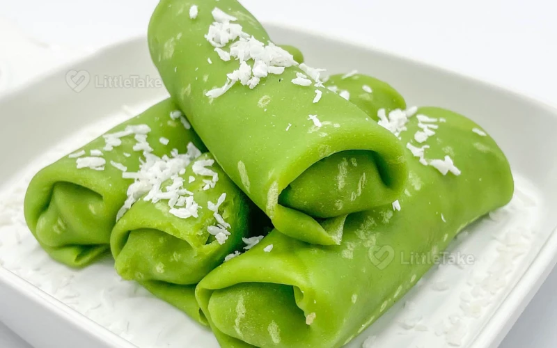 Indonesian Dadar Gulung Sweet Crepes 