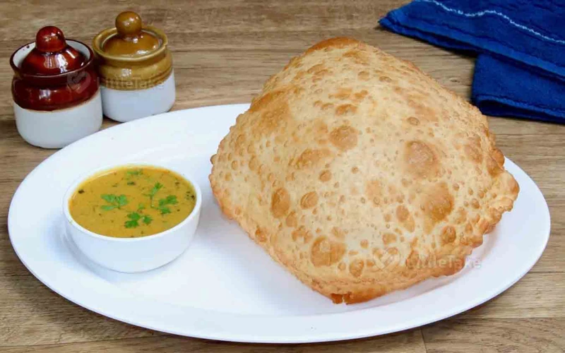 Tasty Bhatura Deep-Fried Bread 